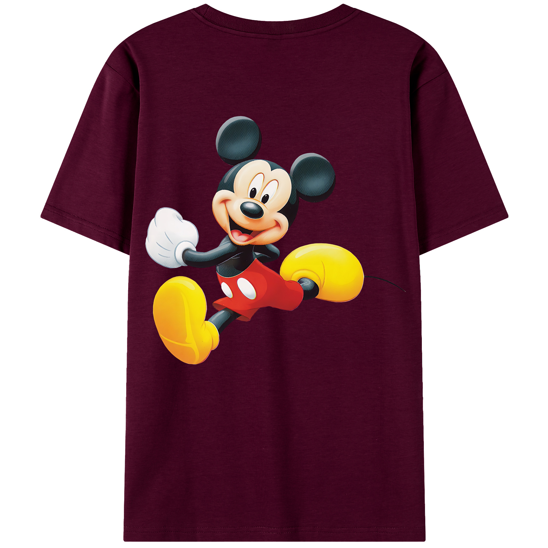 （画像用） ミッキーマウス Mickey Mouse レディース半袖Tシャツ(バックプリント)